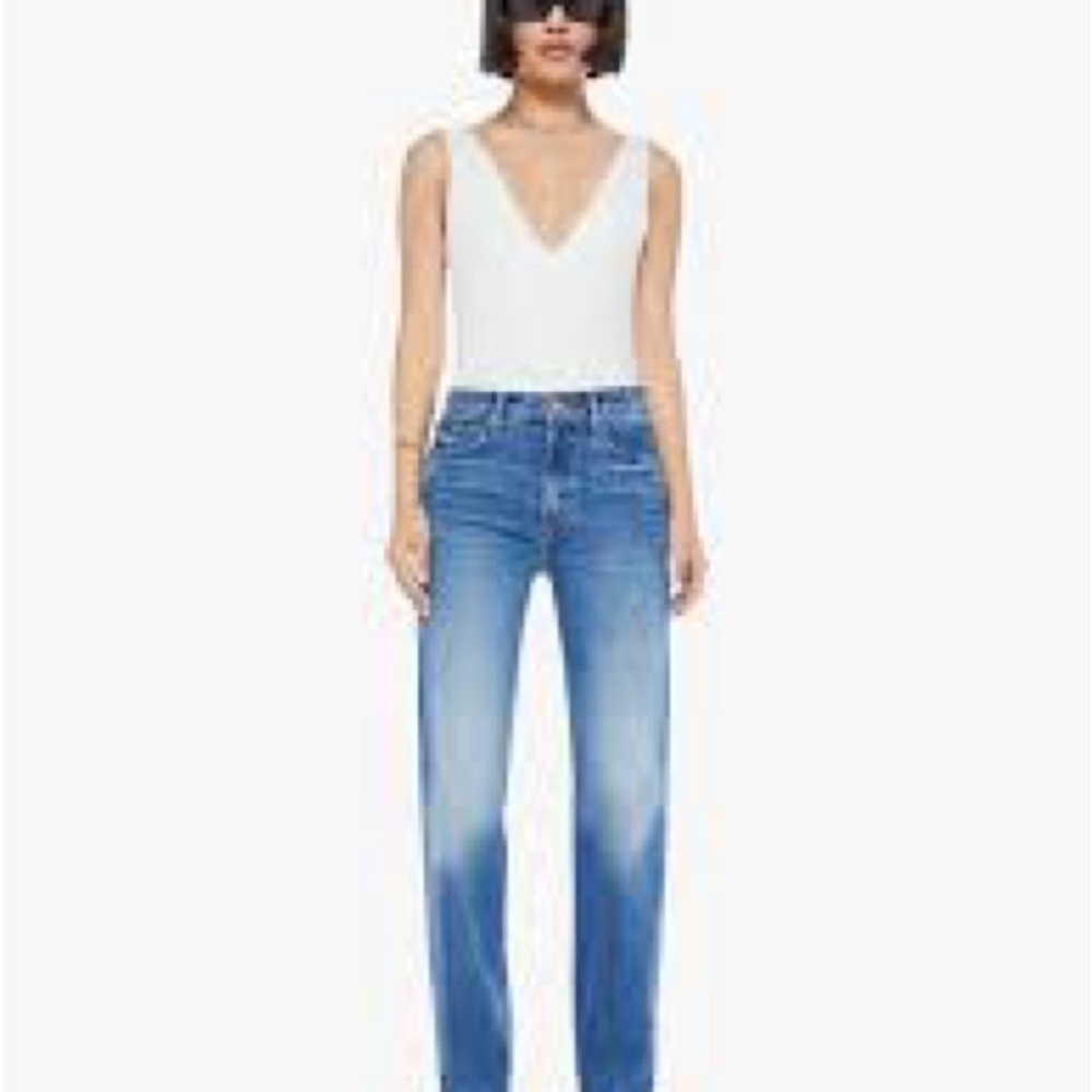 MOTHER LIL KICK IT Straight Leg Blue Jeans in BITCHIN’ SIZE 32!